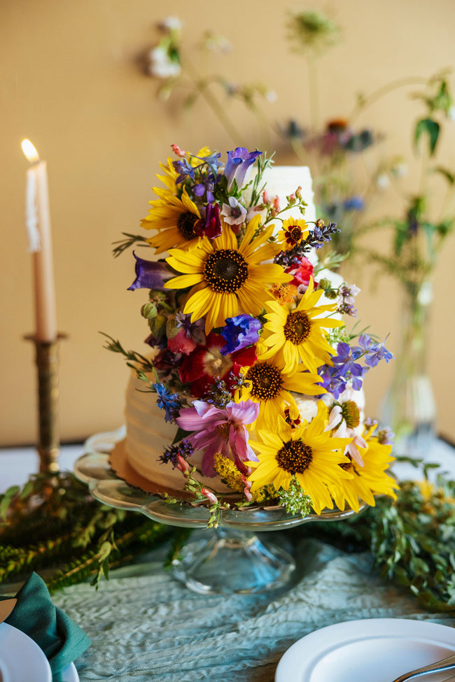 Late July Wedding Cake Flowers