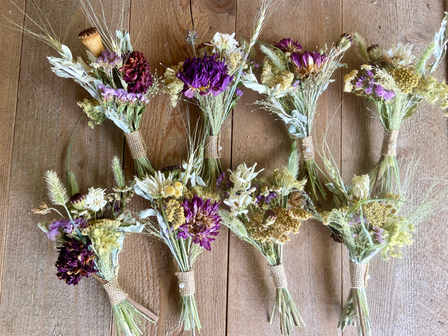 Dried Flower Wedding Bouquets