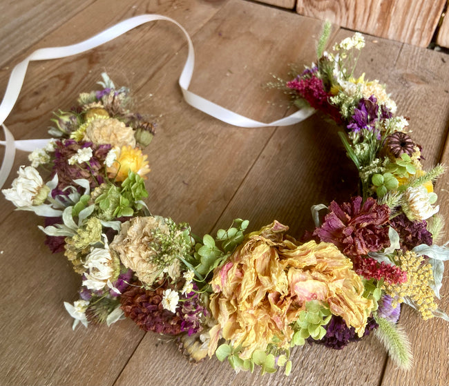 Dried flower crown