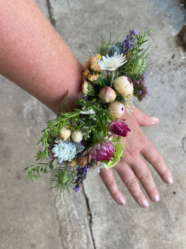 Late July Wedding Wrist Corsage