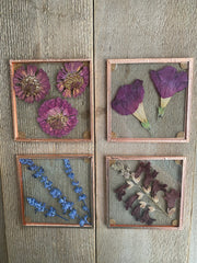 Pressed Flower Coaster Set (4)